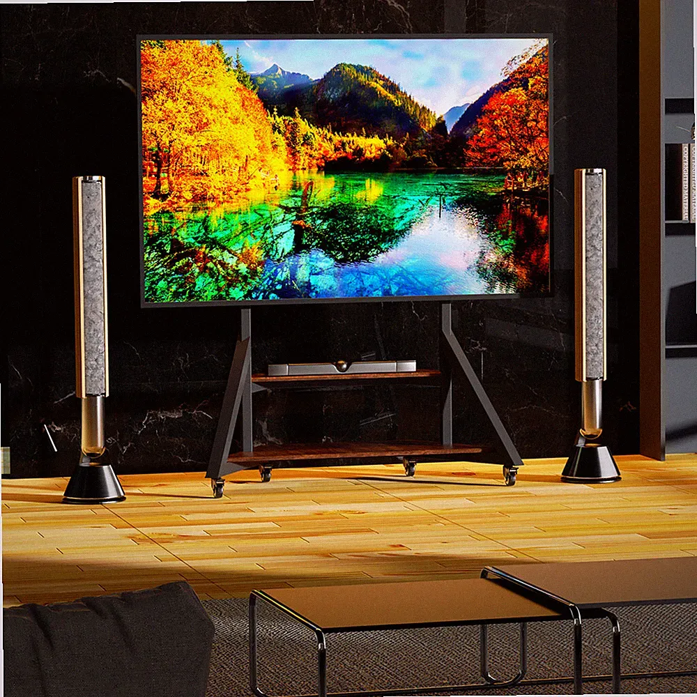 TV Ständer rollbar TV Halterung 40-100Zoll mobil Standfuss Fernsehständer Rollen