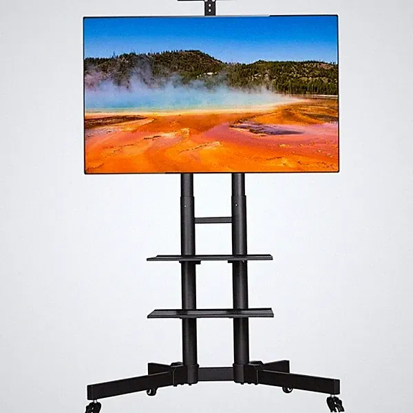 TV Ständer Rollbar TV Standfuß Fernsehhalterung Fernsehständer auf Rollen 32-75"