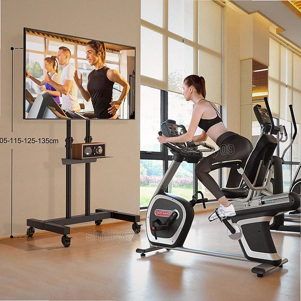 TV Ständer Rollbar TV Standfuß Fernsehhalterung Fernsehständer mit Rollen 32-75"