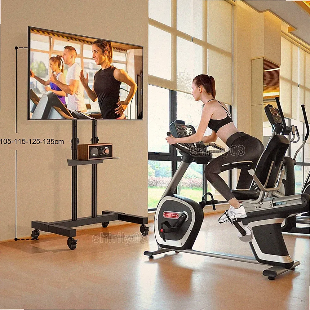 TV Ständer Rollbar TV Standfuß Fernsehhalterung Fernsehständer mit Rollen 32-75"