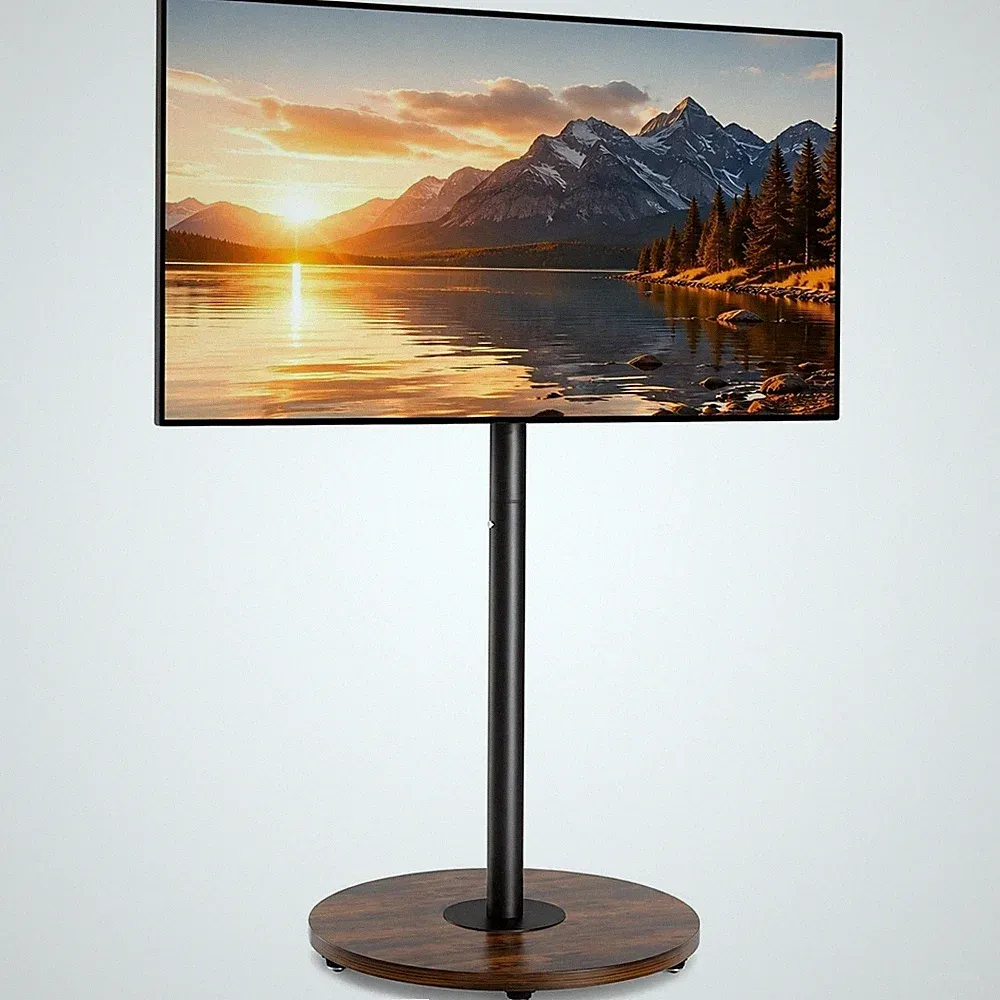 TV Ständer Rollbar, TV Standfuss Höhenverstellbar 4075 Zoll Fernseher