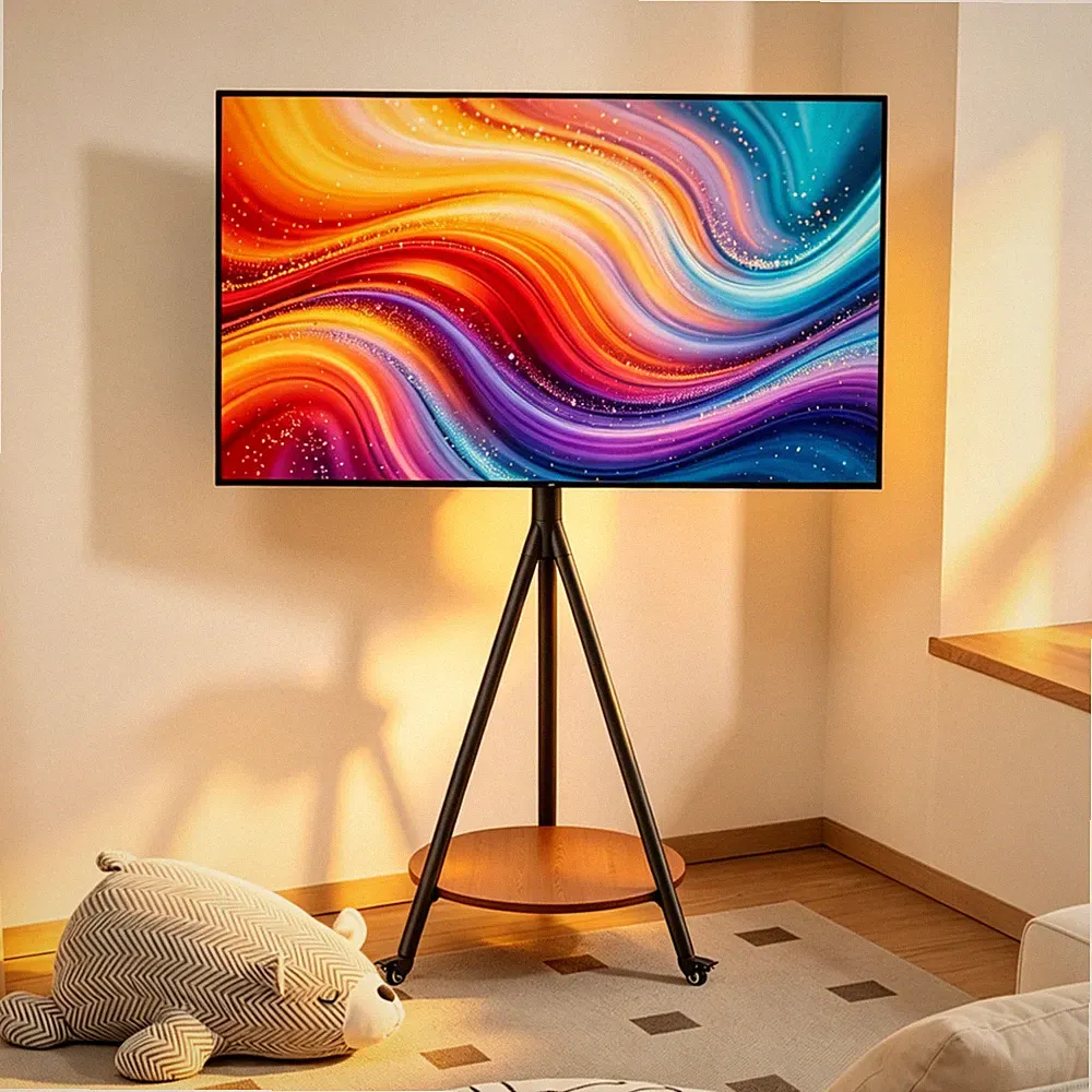 TV-Ständer Staffelei rollbar für 40-75 Zoll bis 50kg höhenverstellbar 155-175cm