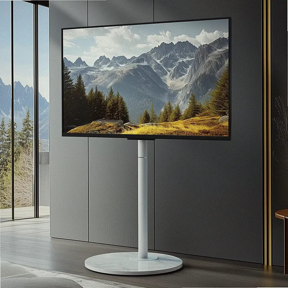 TV Ständer Standfuß 40-75 Zoll Höhenverstellbar bis 40 kg mit verdeckten Rädern