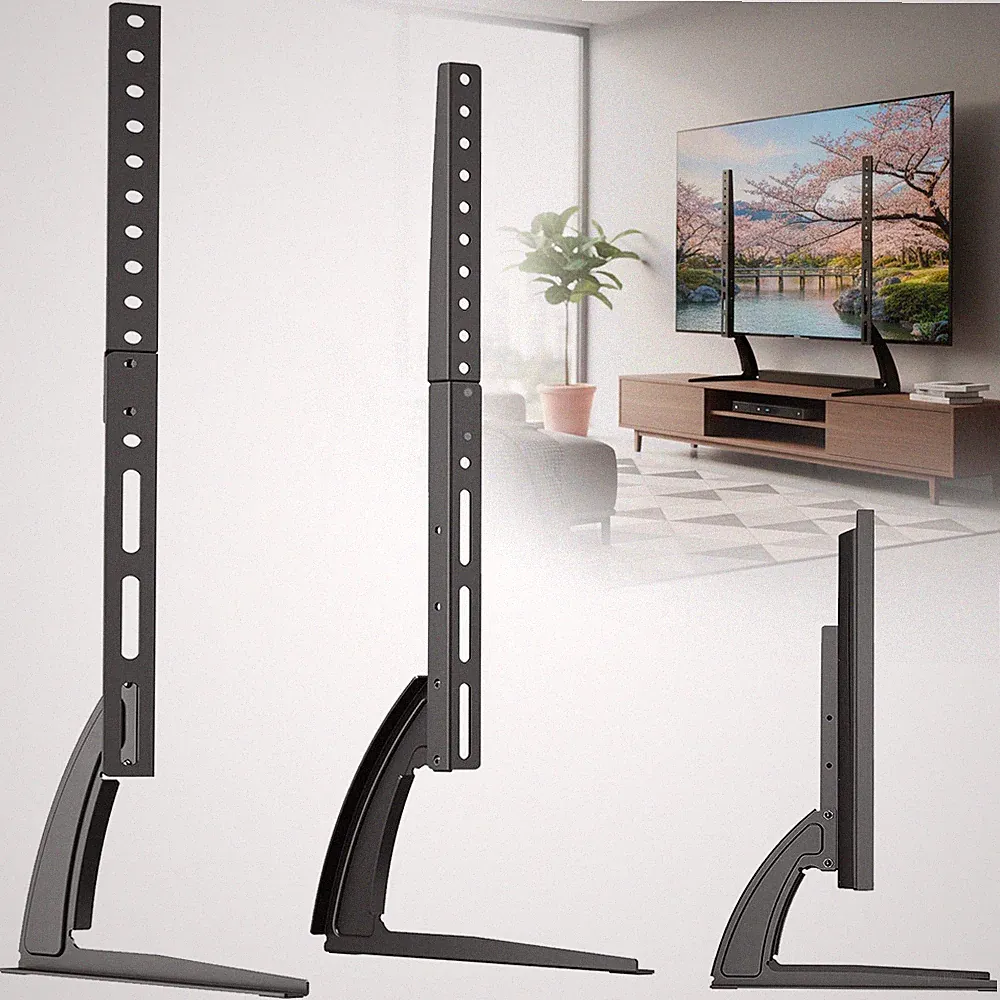 TV Standfüße Bildschirmhalterung Schwarz Fernseher Tisch Halterung Für 37-75" TV