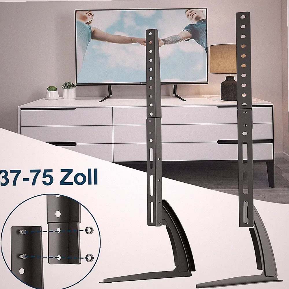 TV Standfüße Für 37-75" Fernseher Bildschirmhalterung Tisch Ständer Fernseh Fuss