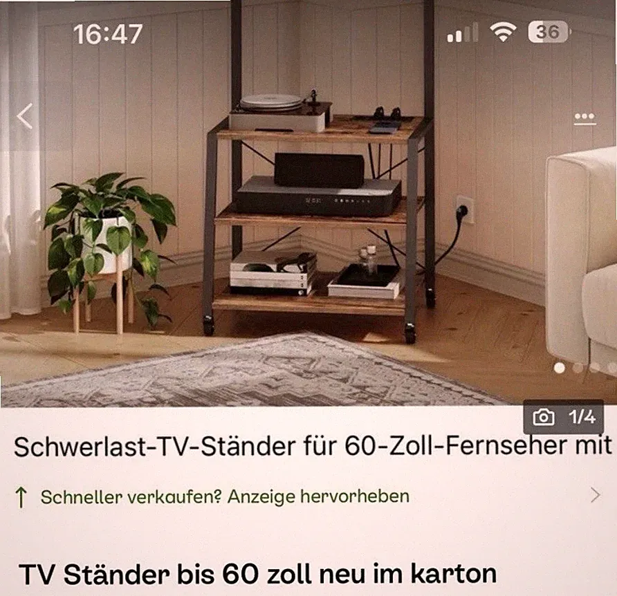 TV Standfuß 32-60 Zoll, bis 50kg höhenverstellbar, schwenkbar