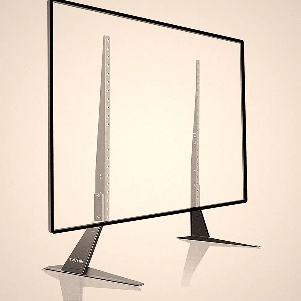 TV Standfuß für LCD LED Flach Curved Fernseher bis 65 Zoll Schwarz