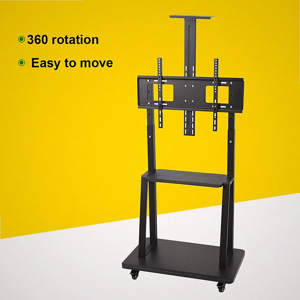 TV Standfuß Rollbar TV Ständer Wagen mit Tablett für 32-75 Zoll LED/LCD