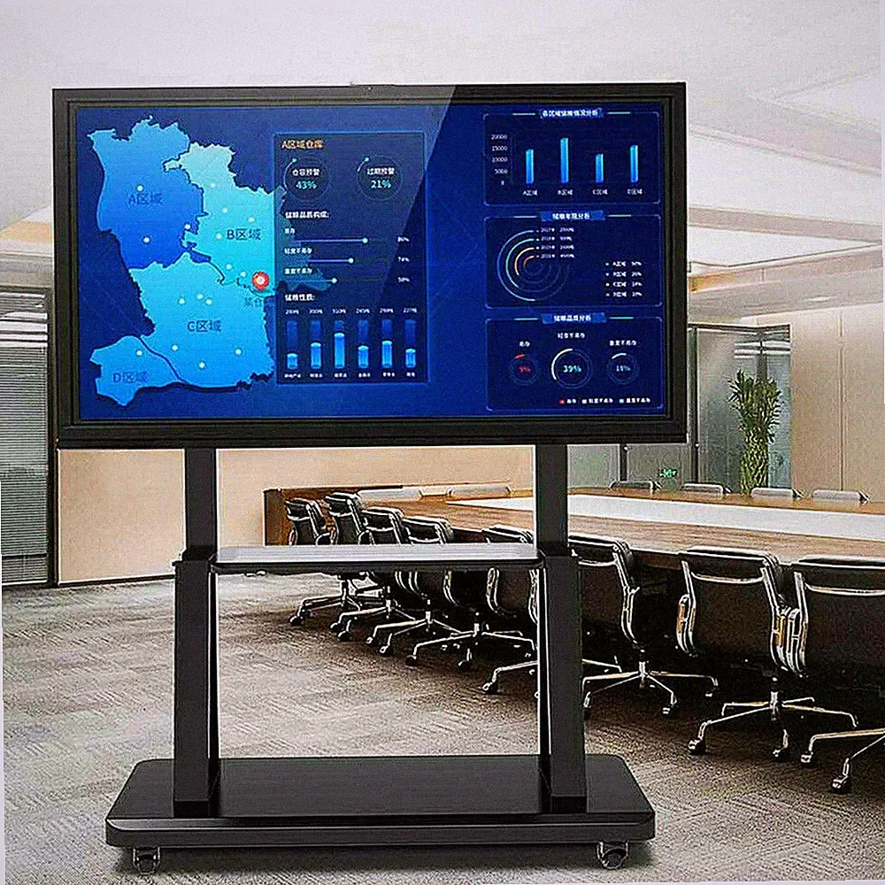 TV Standfuß Rollbar TV Ständer Wagen mit Tablett für 32-75 Zoll LED/LCD DHL