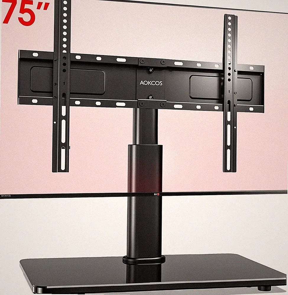 TV Standfuss TV Ständer Höhe 900mm für 32-55 65 75 Zoll Fernseher, Neigbar Sc