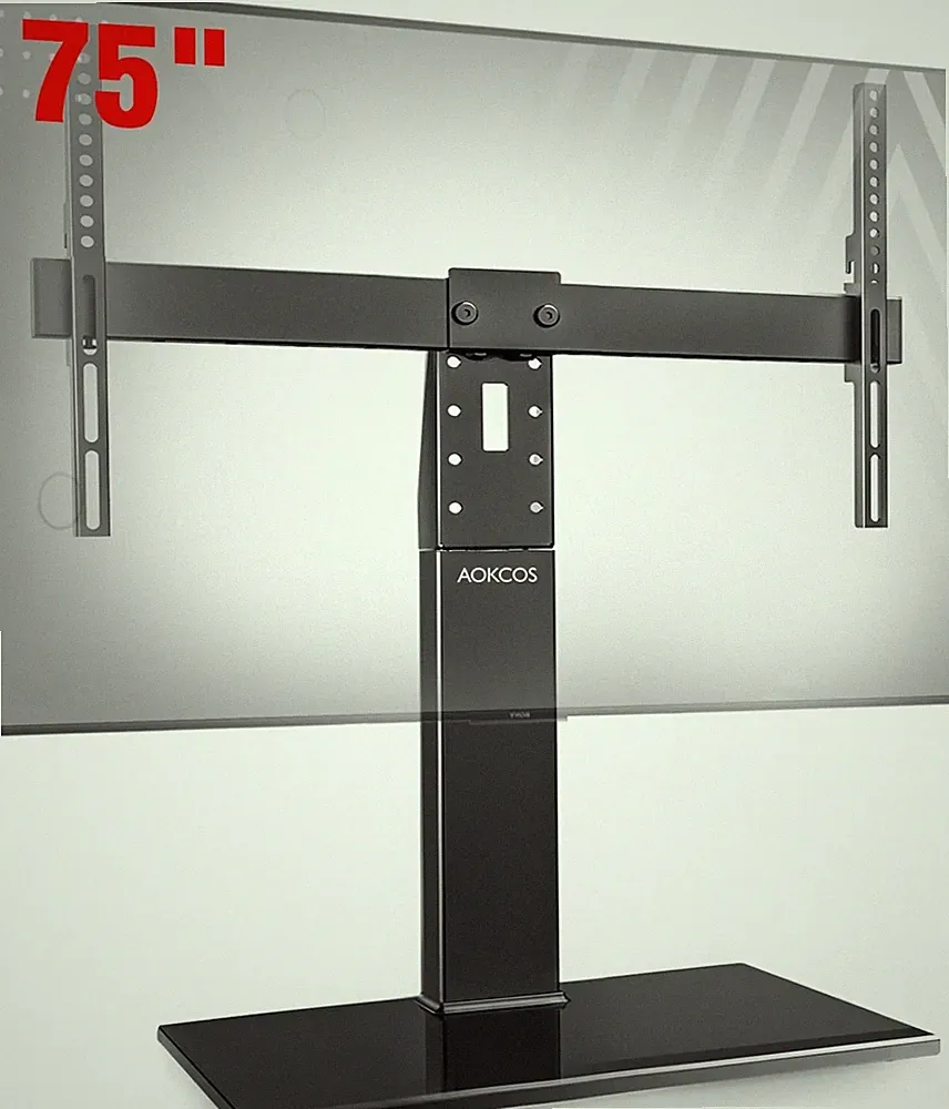 TV Standfuss TV Ständer Schwenkbar Höhenverstellbar für 32-75 Zoll Fernseher
