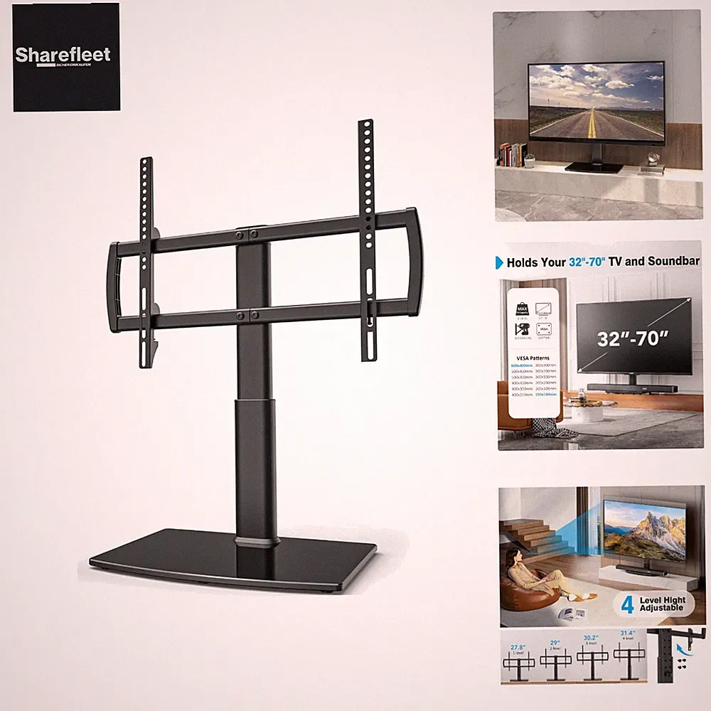 TV Standfuß Universal Höhenverstellbar Ständer für 32-70 Zoll TV Halterung Fe...