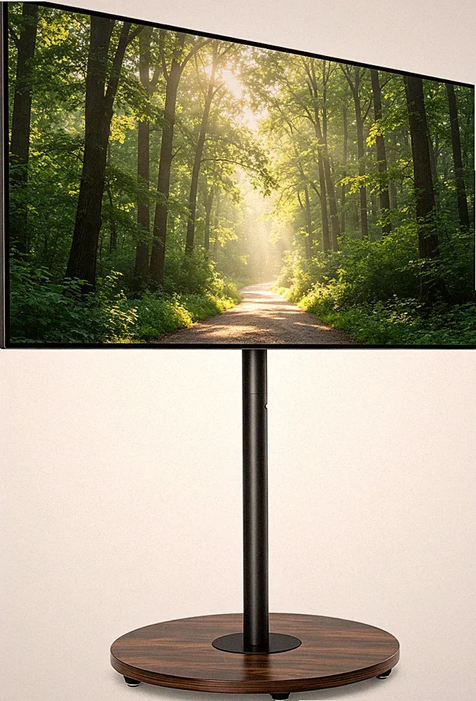 TV Wagen Ständer mit Rollen Standfuß höhenverstellbar neigbar 40-75 Zoll schwarz