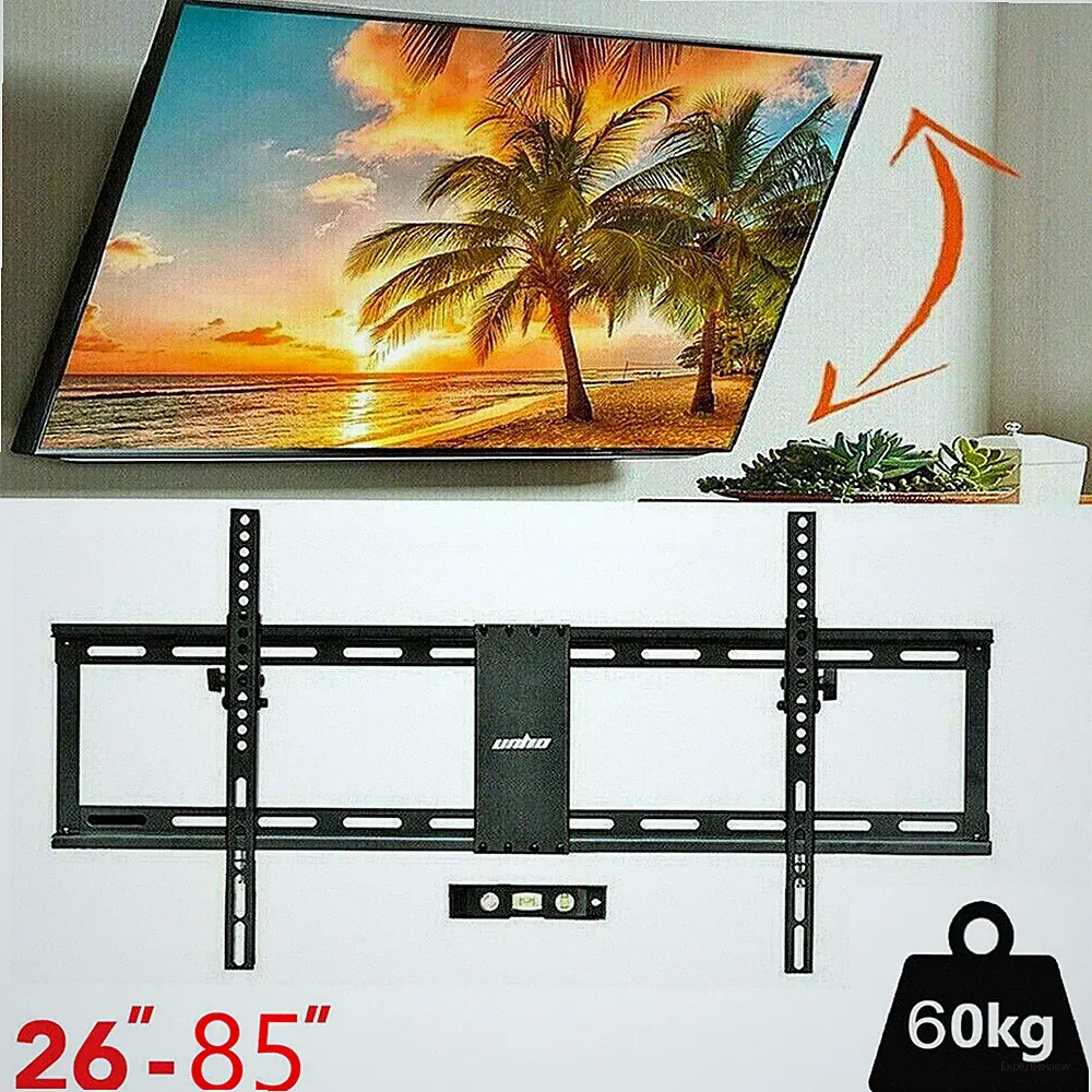 TV Wandhalterung 65 75 85 Zoll Fernseher Wandhalter inkl. Fischer Dübel schwarz