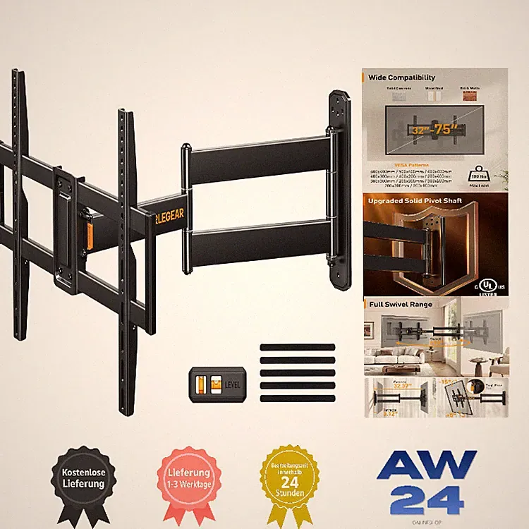 TV Wandhalterung 822mm Langarm Schwenkbar 45kg Max VESA