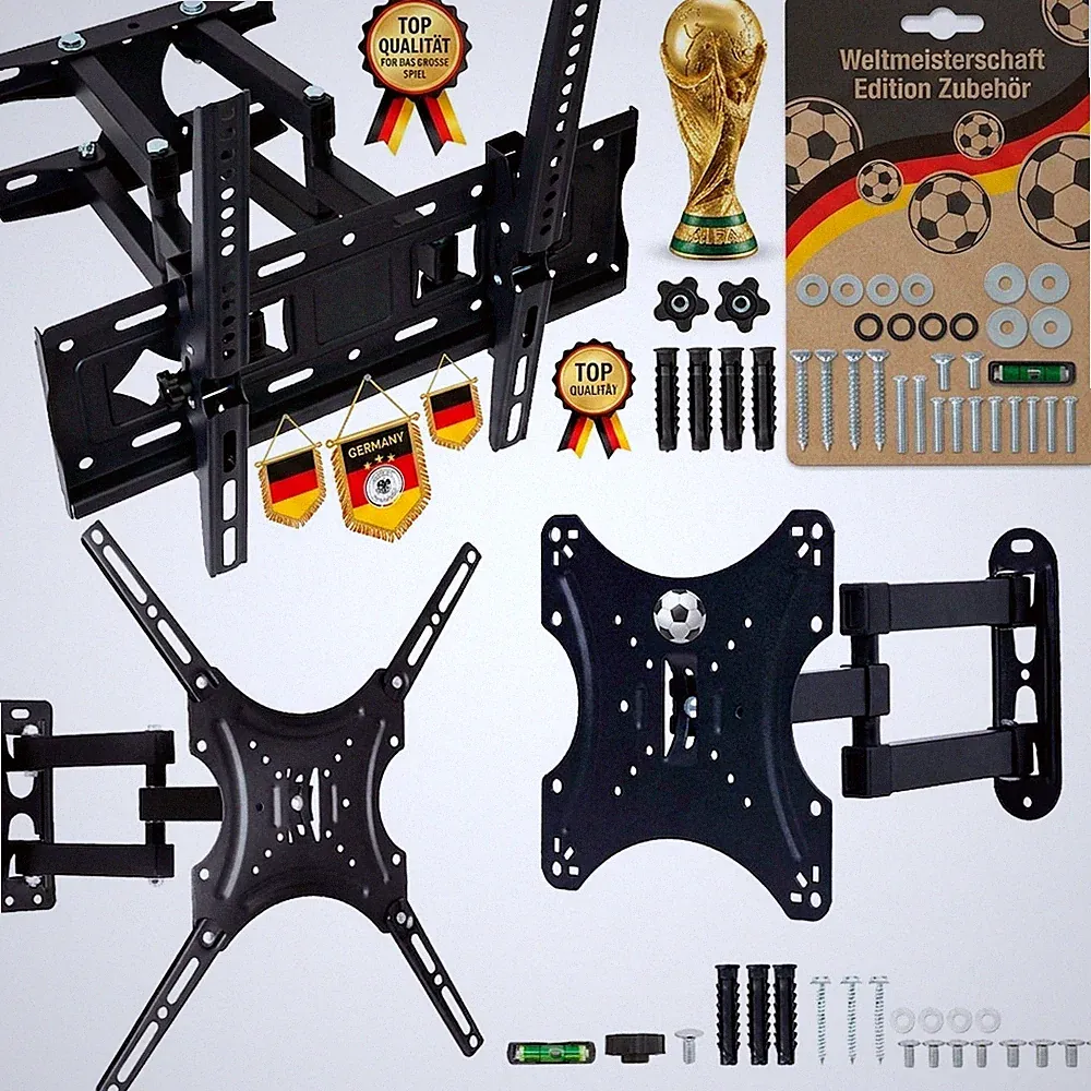 TV Wandhalterung für 32-75 Zoll Schwenkbare Wandhalter Fernseher Neigbare