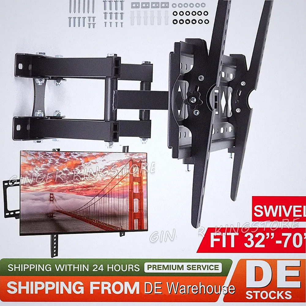 TV Wandhalterung für 32-80" Schwenkbare Wandhalter Fernseher Neigbare 600x400mm