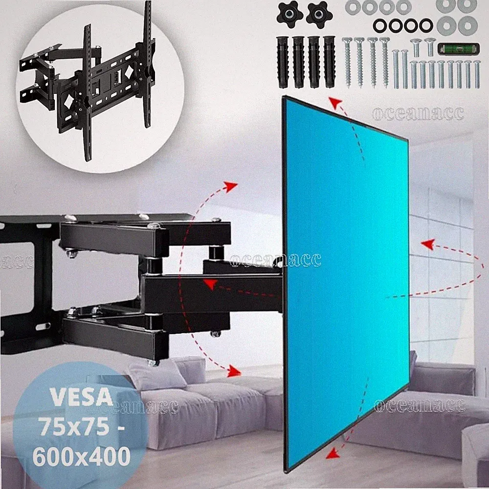 TV Wandhalterung für 32-84 Zoll Schwenkbare Wandhalter Fernseher Neigbareb 75"
