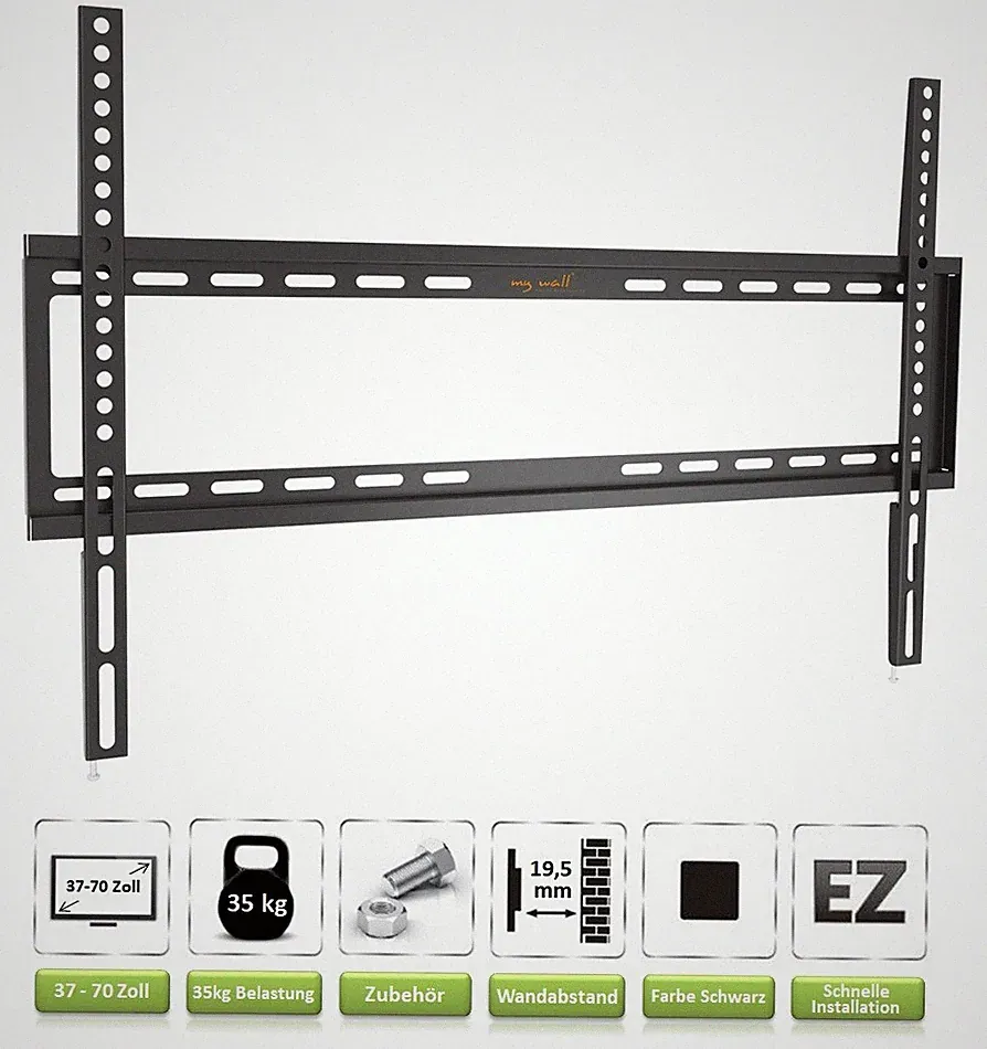 TV Wandhalterung für HISENSE Fernseher | 37-70 Zoll | Halterung extra flach