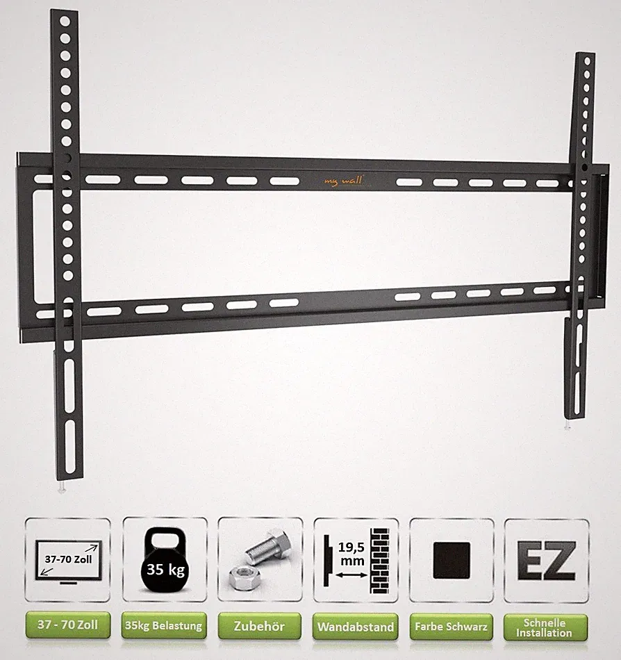TV Wandhalterung für LG Fernseher | 37-70 Zoll | Halterung extra flach