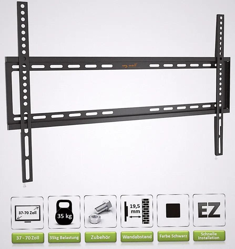 TV Wandhalterung für PANASONIC Fernseher | 37-70 Zoll | Halterung extra flach