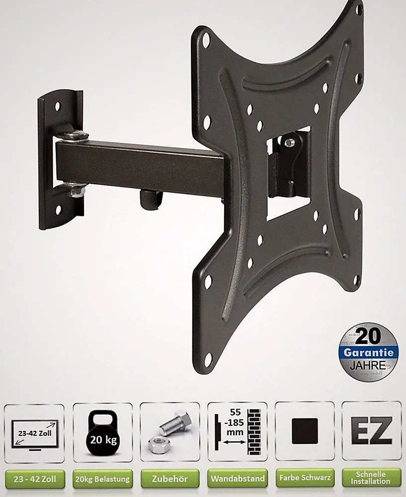 TV Wandhalterung für PHILIPS Fernseher | 23-42 Zoll | Halter schwenkbar neigbar