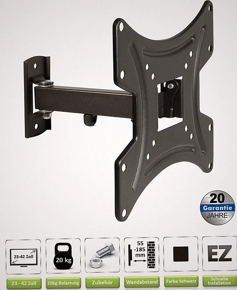 TV Wandhalterung für PHILIPS Fernseher | 23-42 Zoll | Halter schwenkbar neigbar