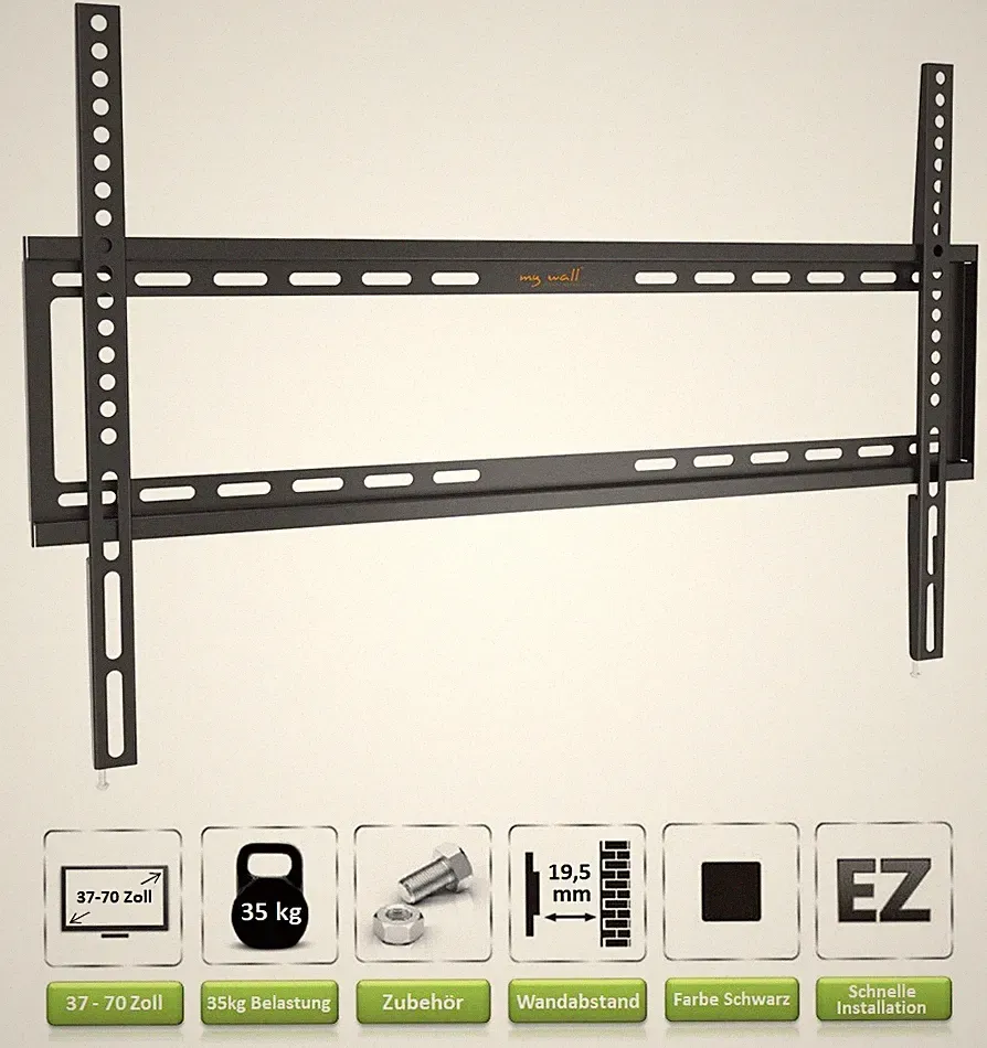 TV Wandhalterung für PHILIPS Fernseher | 37-70 Zoll | Halterung extra flach