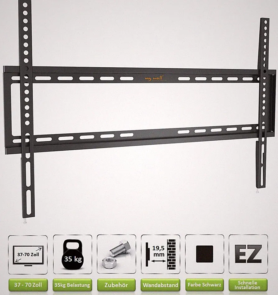 TV Wandhalterung für TCL Fernseher | 37-70 Zoll | Halterung extra flach
