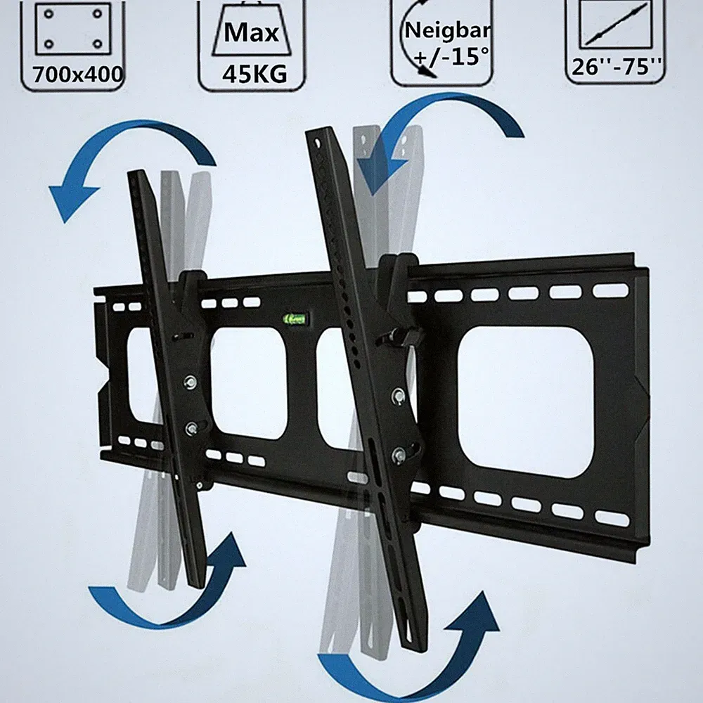 TV Wandhalterung Neigbare Fernseher Halterung für 37-70 Zoll Flach LED/LCD/OLED/