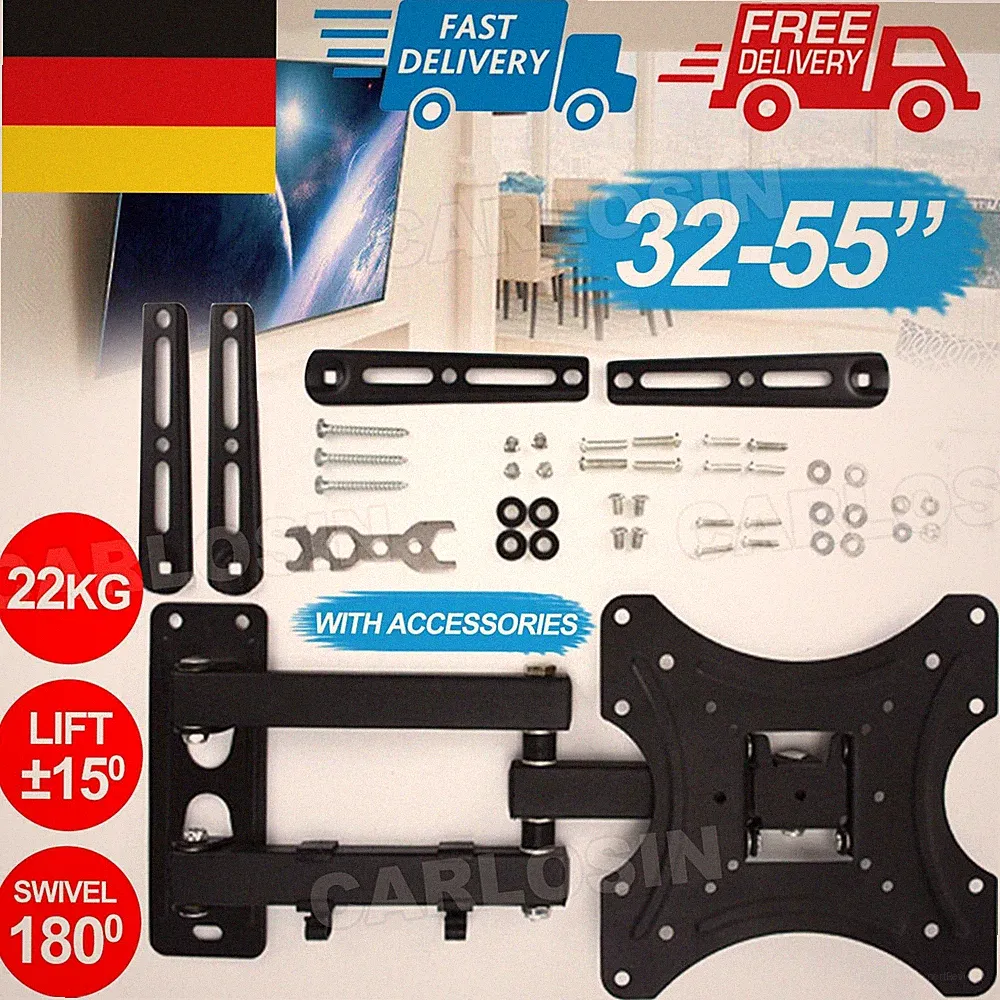 TV Wandhalterung Wandhalter LCD LED Fernseher 32-55 Zoll schwenkbar neigbar 55"