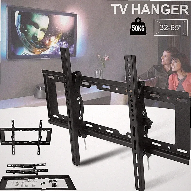 TV WANDHALTERUNG WANDHALTER LCD LED FERNSEHER 32 - 65 ZOLL FLACH NEIGBAR 55" DHL