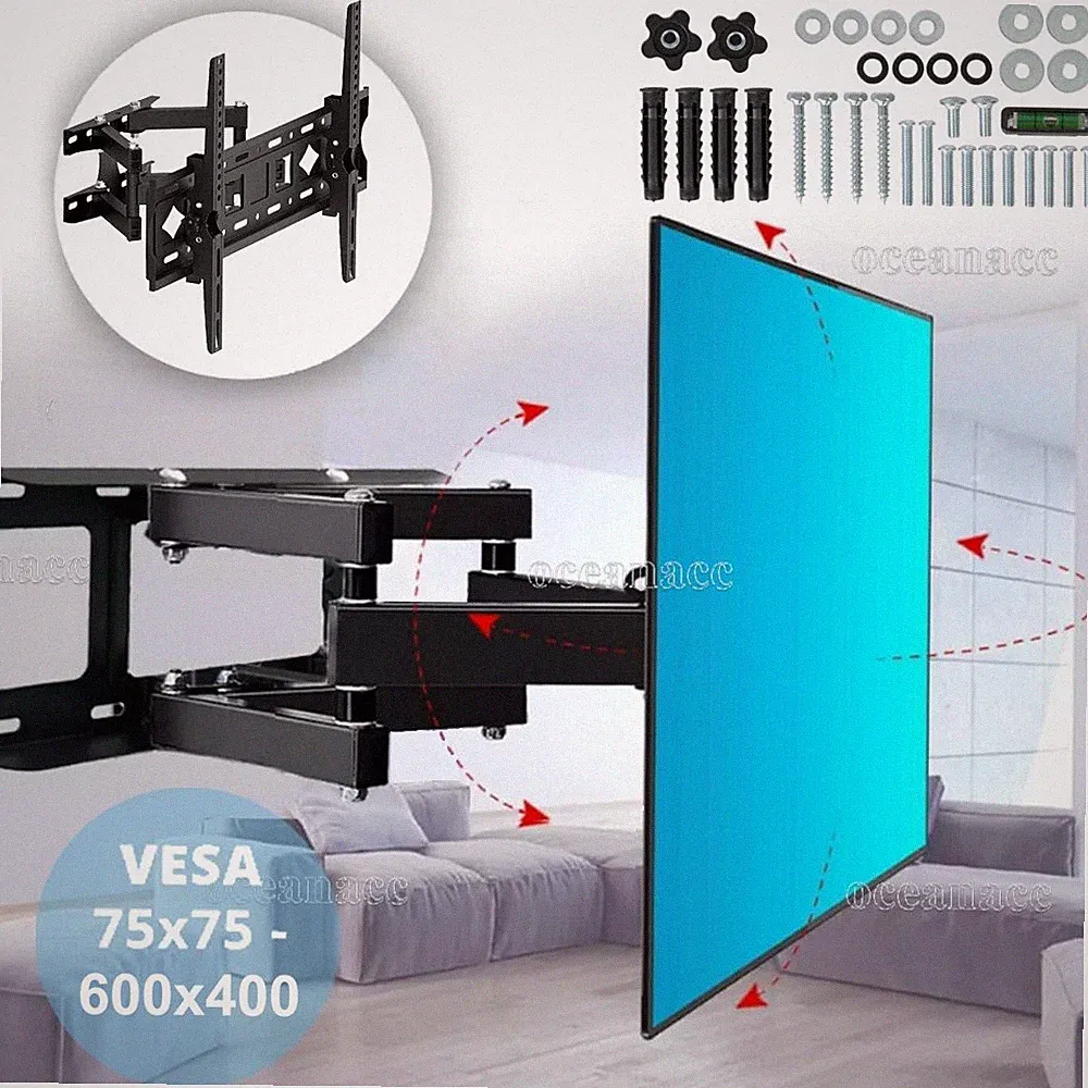 TV Wandhalterung Wandhalter LCD LED Fernseher 32-80 Zoll schwenkbar neigbar 75"