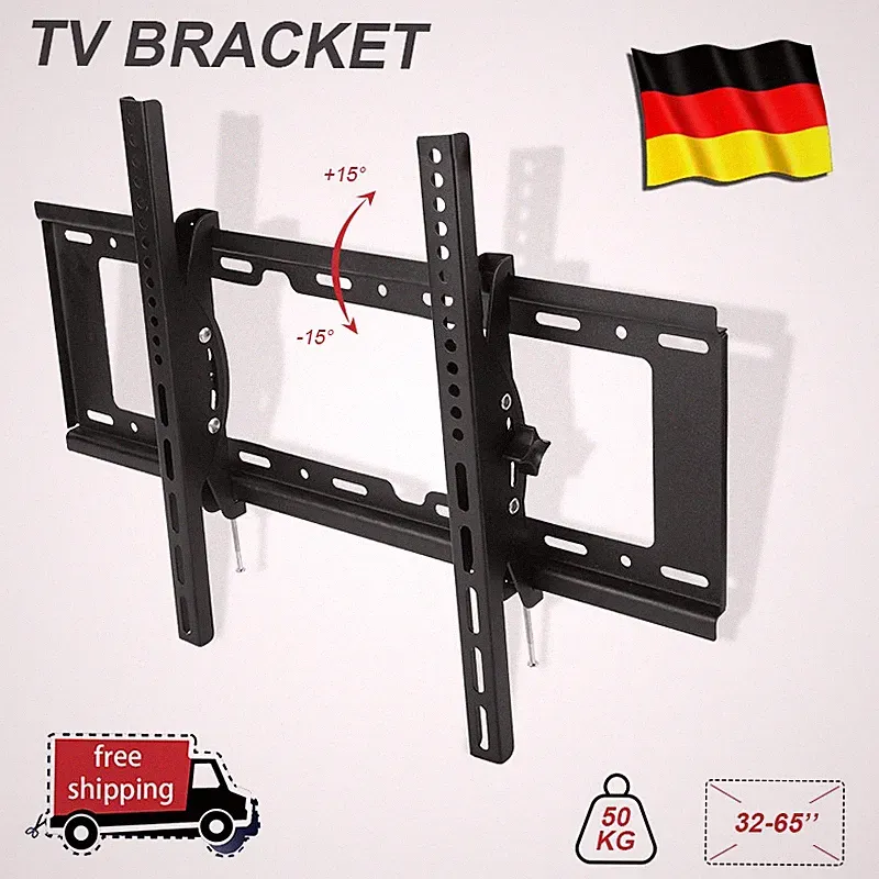 TV Wandhalterung Wandhalter LCD LED PLASMA Fernseher 32 - 65 Zoll Flach neigbar