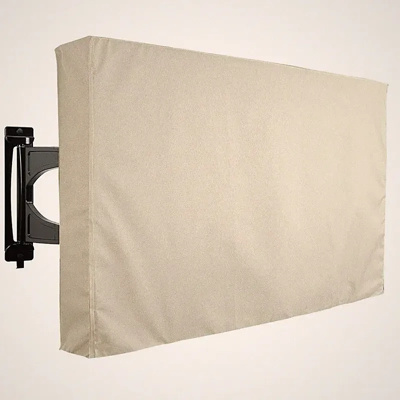 TV Wetter- Und Staubdichtes Außen-TV-Cover Beige 70" 75" 40" 46" 50" 55" 60" 6D