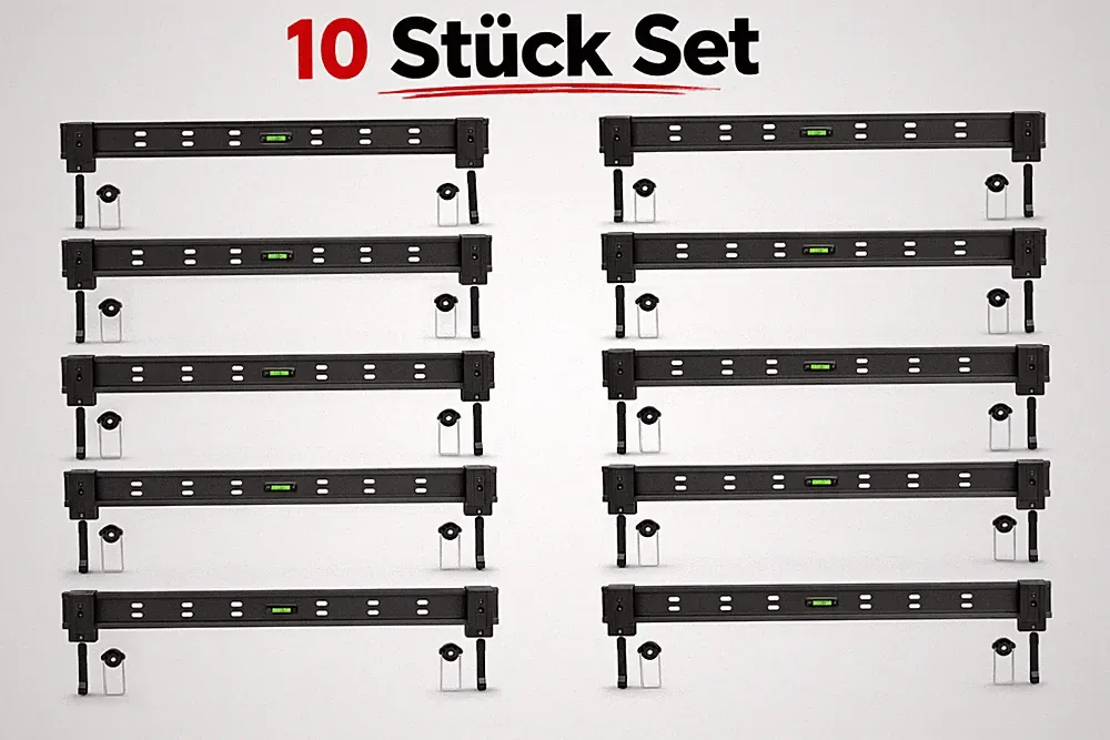 Ultra flache TV Wandhalterung 42–75 Zoll | LCD LED TV Halter - 10 Stück Set