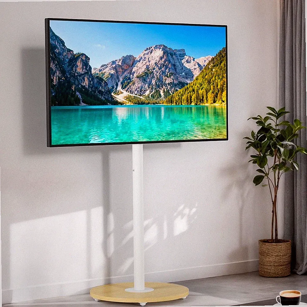 UNHO TV Ständer Rollbar TV Standfuß Höhenverstellbar mit Rollen 40-75 Zoll VESA