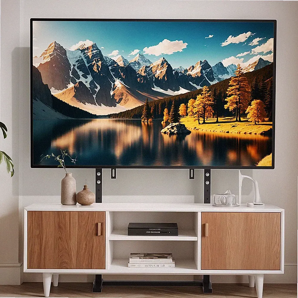UNHO TV Ständer Standfuß für 65 75 85 100 Zoll Sony Samsung Siemens Schwarz/Weiß