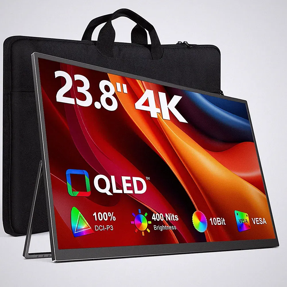 UPERFECT 23,8 Zoll 4K tragbarer Monitor 3840 * 2160 Freistehend Zweite Display
