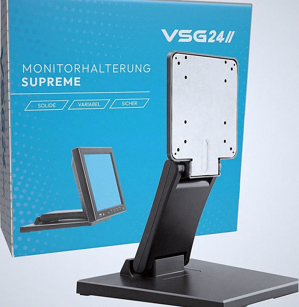VSG24 Supreme Flexible Monitor Halterung, Stabile VESA 100x100 Tischhalterung
