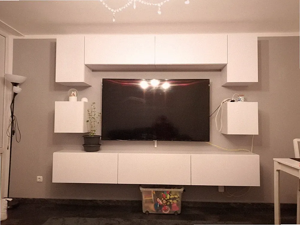 Wohnwand Mit LED Beleuchtung Verstellbar.. Inklusive LG Fernseher 75 Zoll