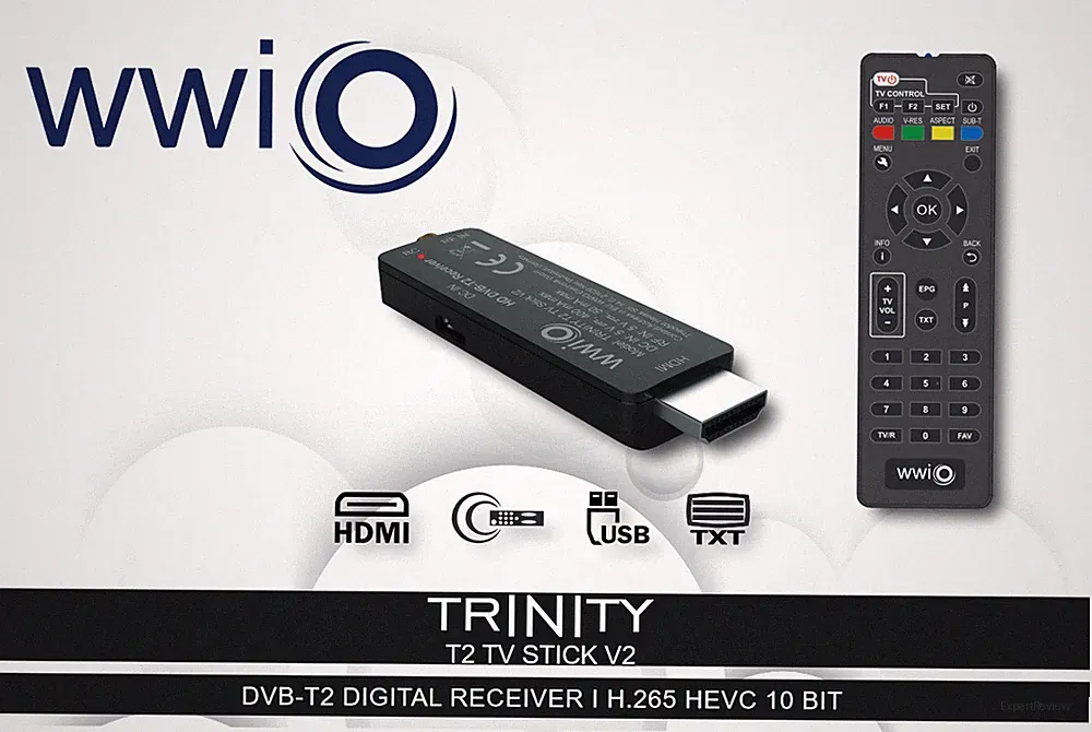 WWIO TRINITY DVB-T2 HDMI TV Stick V2 HD Receiver für digitales Antennenfernsehen
