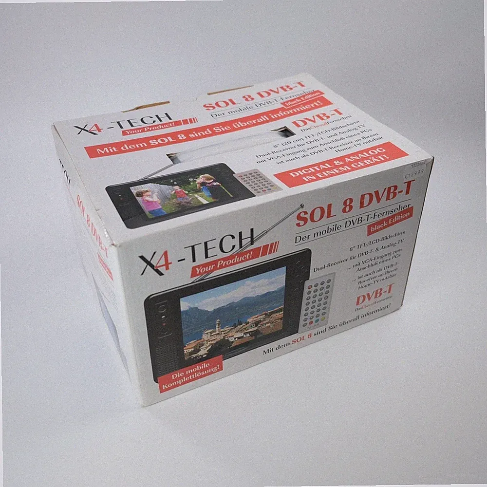 X4 TECH SOL 8 DVB T Mobiler 8 Zoll LCD Fernseher Wie Neu