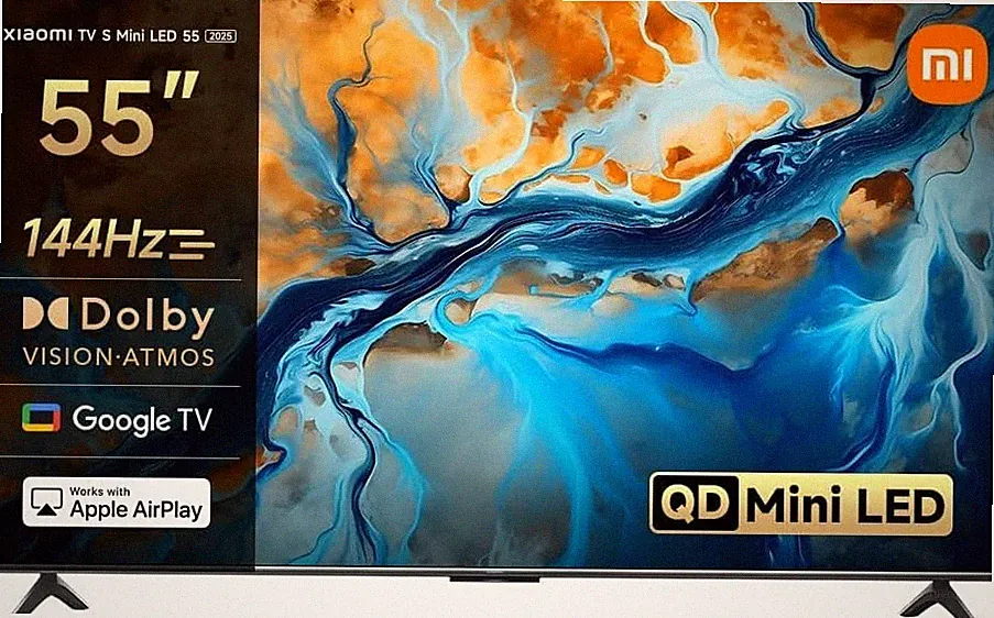 Xiaomi 55 Zoll MiniLED Fernseher, UHD 4K Smart TV, WiFi Fernseher 144Hz, Google