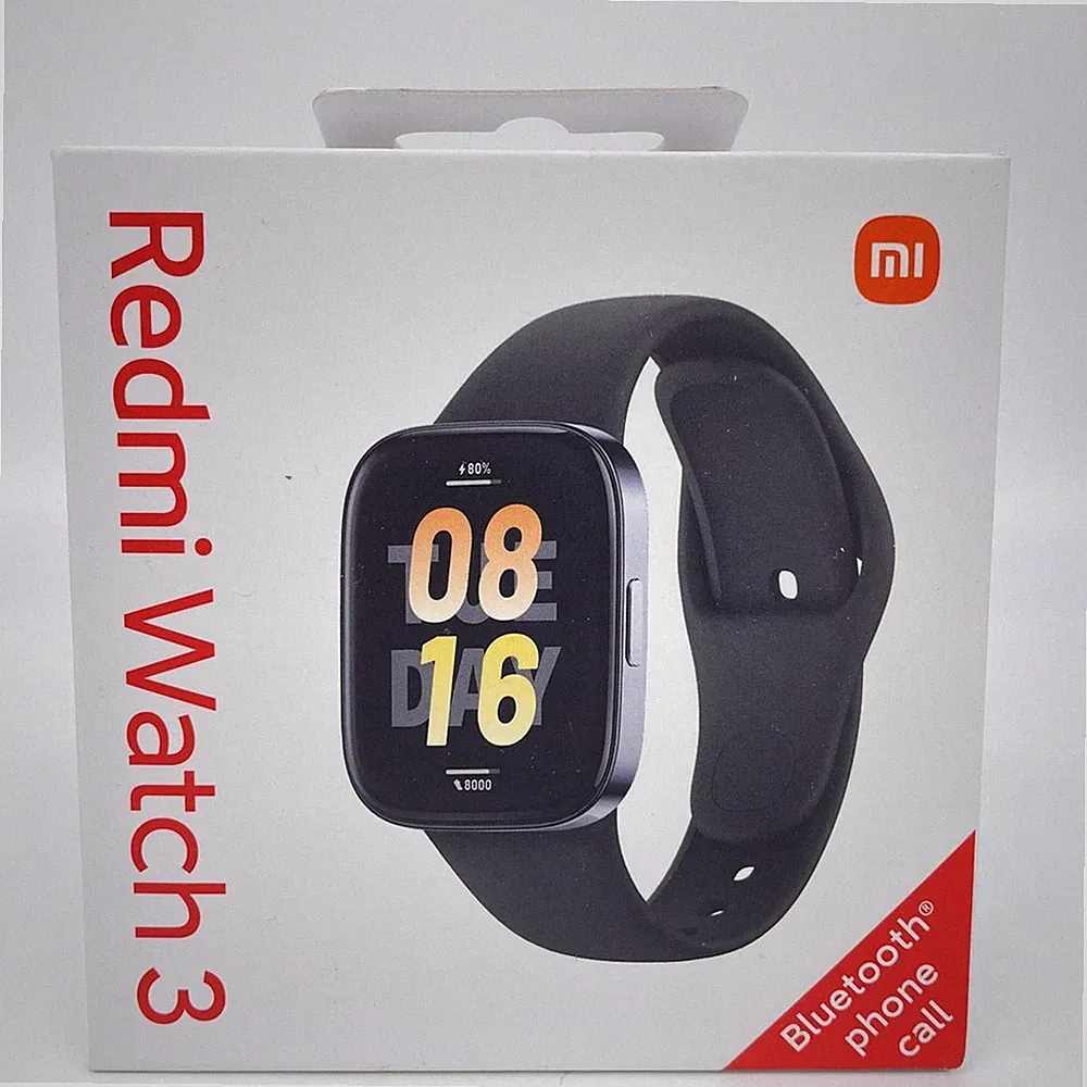 Xiaomi Redmi Watch 3, Schwarz, 1,75-Zoll-AMOLED-Display, Bluetooth-Telefonanrufe