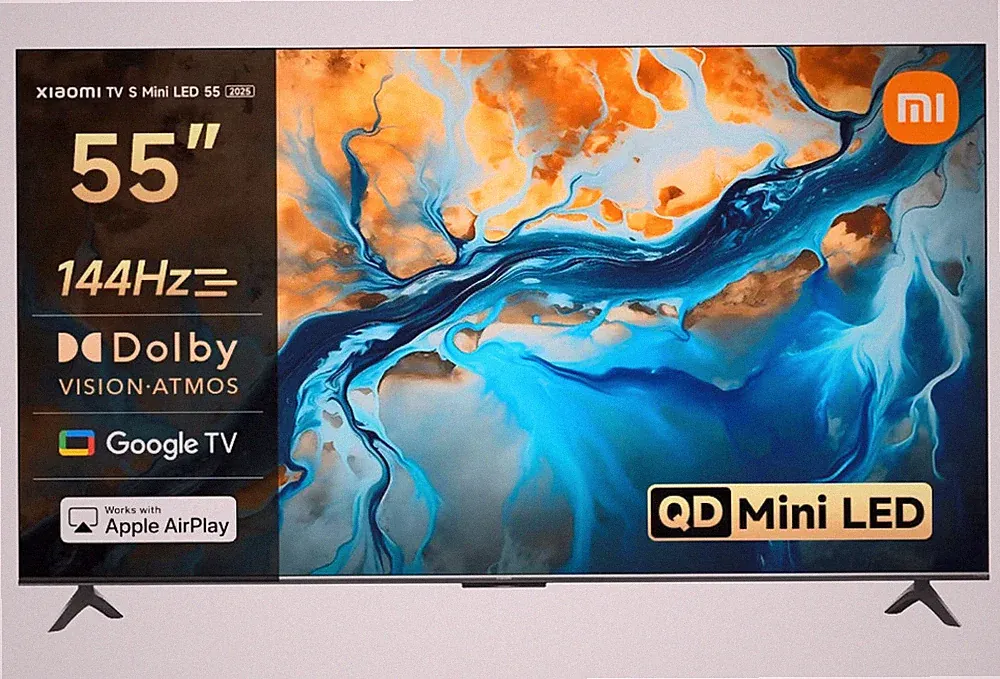 Xiaomi TV S Mini LED 4K | Apple AirPlay | 144HZ Gaming | 55" (2025 Modell)