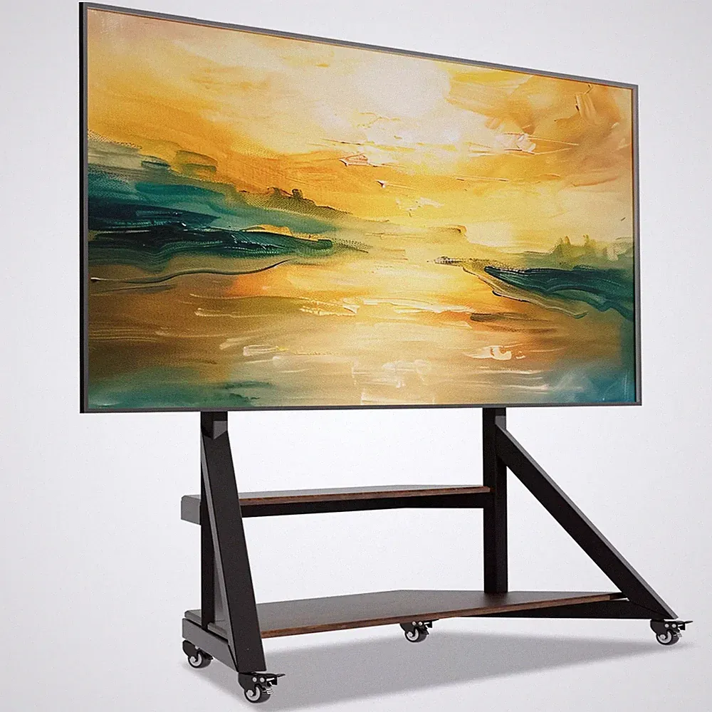 XXL TV Ständer TV Standfuß für 40-100" Fernseher Rollbar bis 100 KG mit 2 Ablage