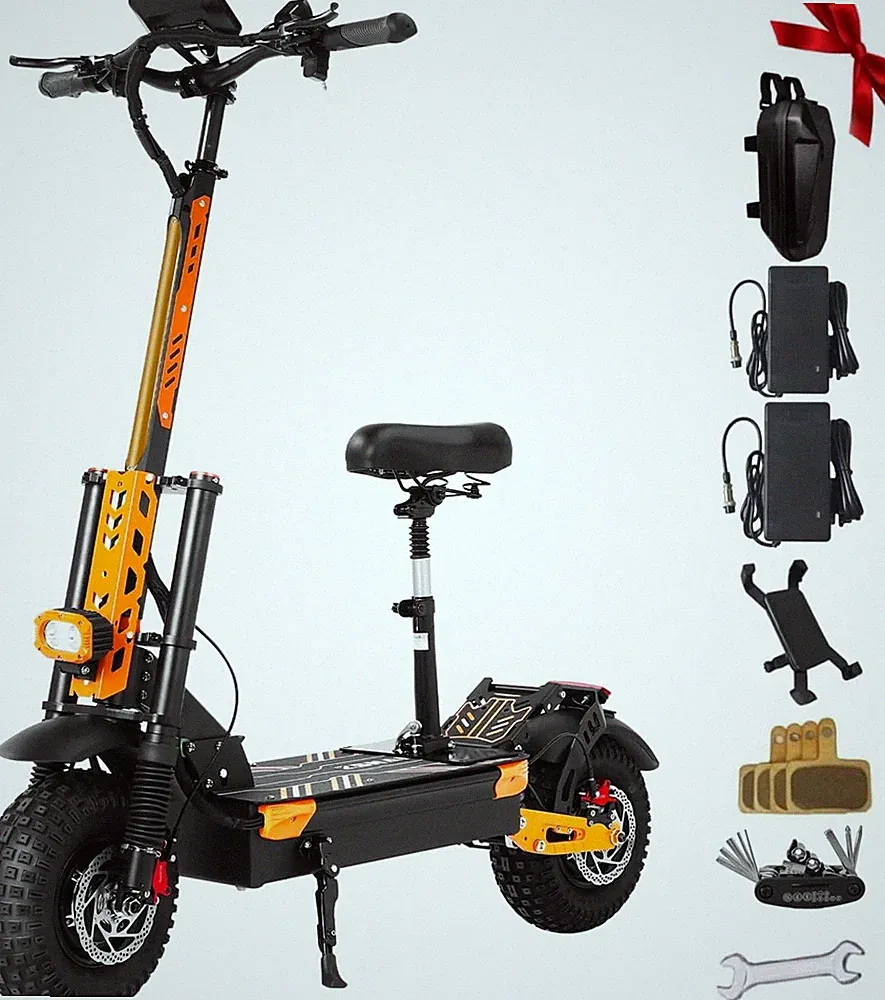 Z37 E-Scooter 7000W Gipfel 60V 30AH Klappbar 11'' Elektroroller Off-road 75km/h