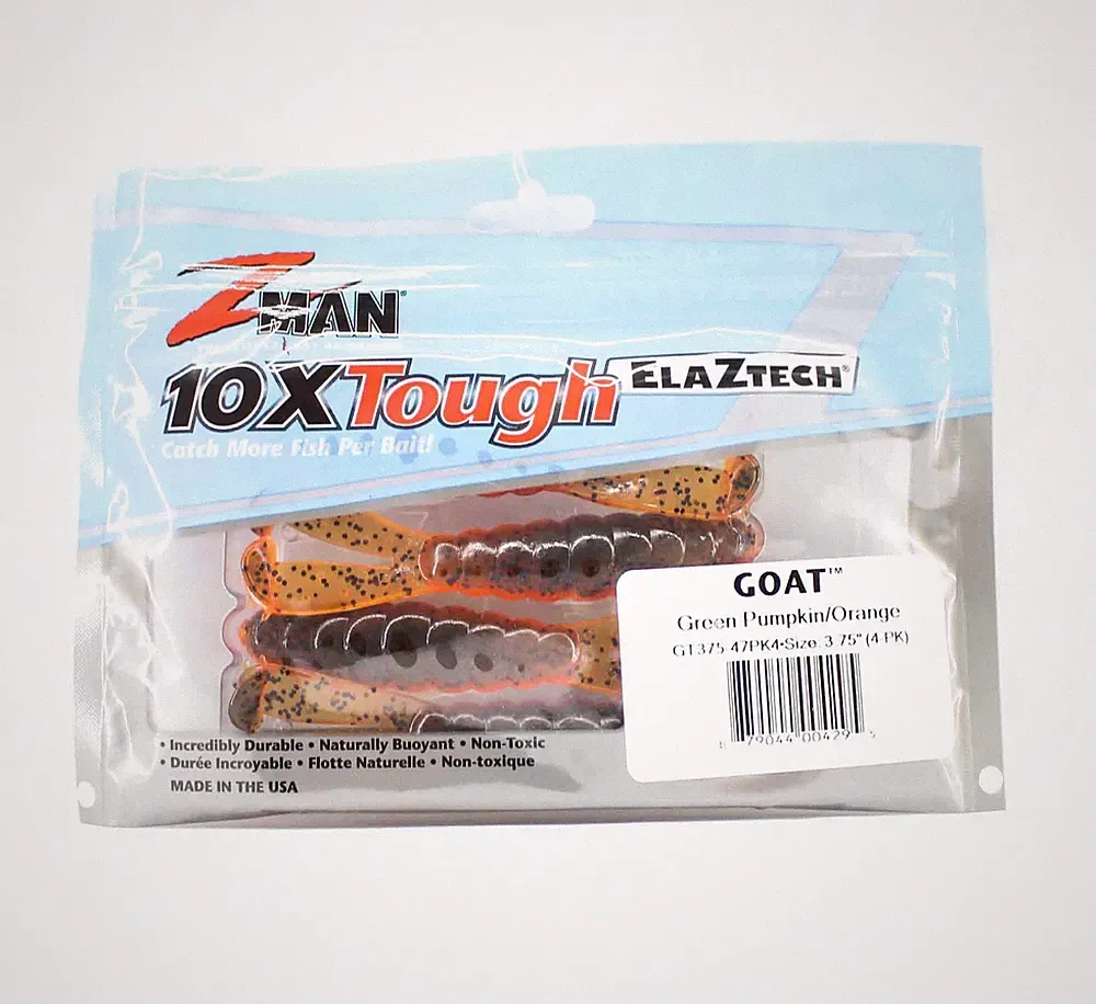 Zman Soft K�der Goat 3.75 Zoll 4/Pack Green Pumpkin/Orange (4295)